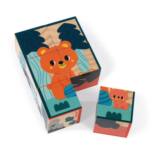 JANOD 6 Animals Wooden Blocks