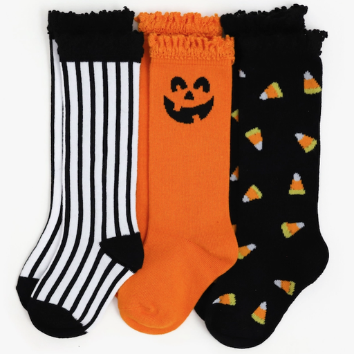 LITTLE STOCKING CO. Trick - Or - Treat Knee High Sock 3 - Pack