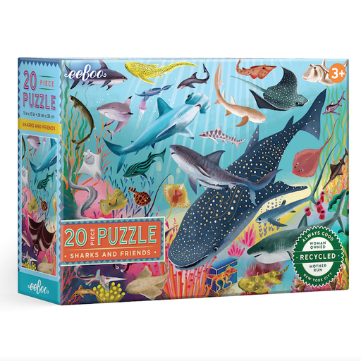 EEBOO Sharks & Friends 20 Piece Puzzle