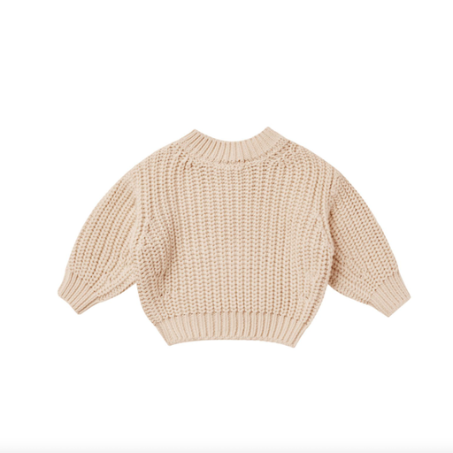 QUINCY MAE Chunky Knit Sweater In Shell
