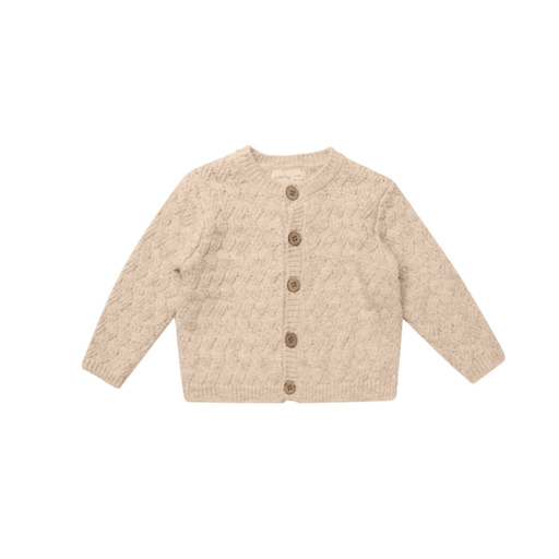 QUINCY MAE Knit Cardigan In Shell