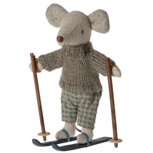 Maileg Winter Mouse With Ski Set, Dad