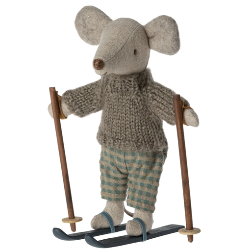 MAILEG Winter Mouse With Ski Set, Dad