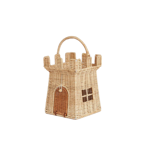 OLLI ELLA Rattan Castle Bag In Natural