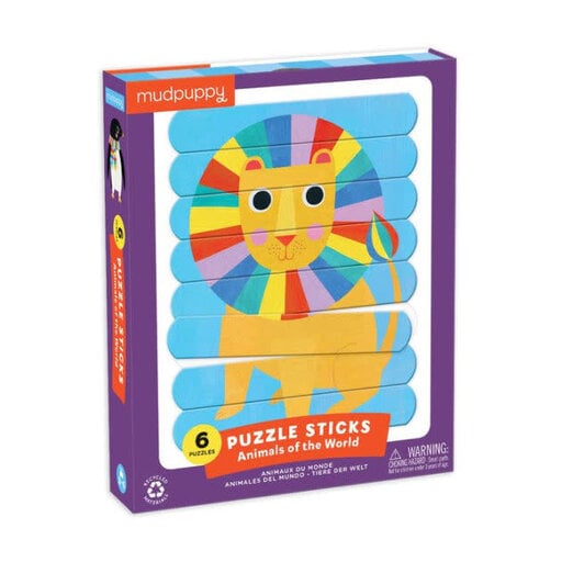 HACHETTE MUDPUPPY Animals Of The World Puzzle Sticks