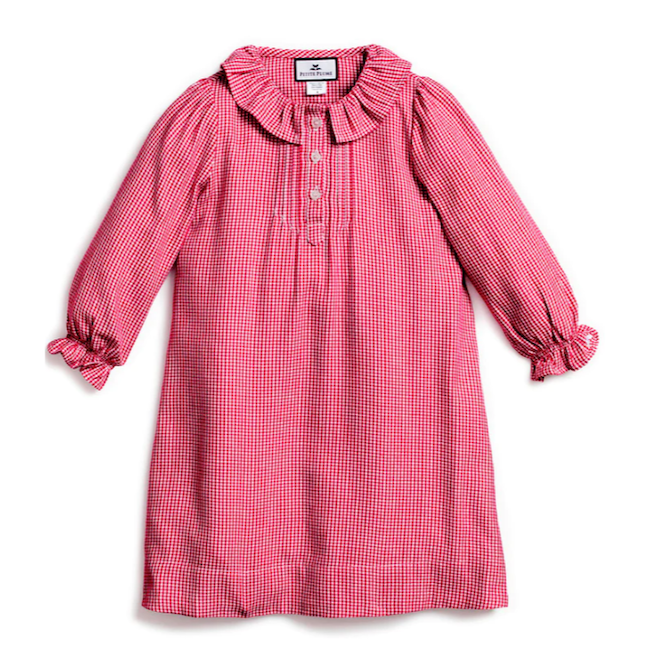 PETITE PLUME Children's Red Mini Gingham Victoria Nightgown
