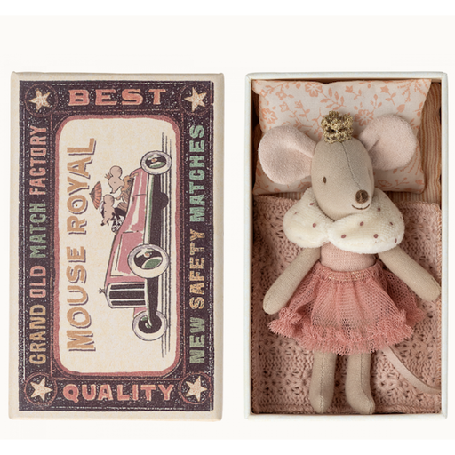 MAILEG Princess Mouse, Little Sister in Matchbox