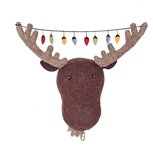 Fiona Walker Mini Moose Head With Fairy Lights