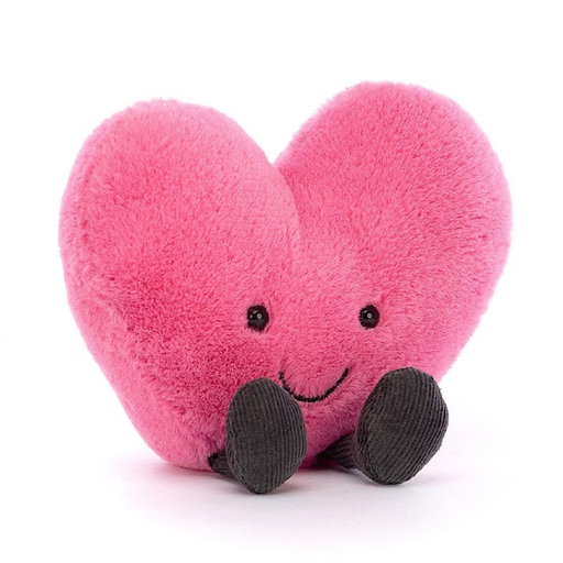 JELLYCAT Amuseable Small Hot Pink Heart H 4"x W 5"
