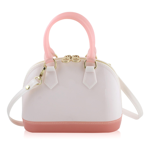 CARRYING KIND Cate Jelly Bag In White/Pink