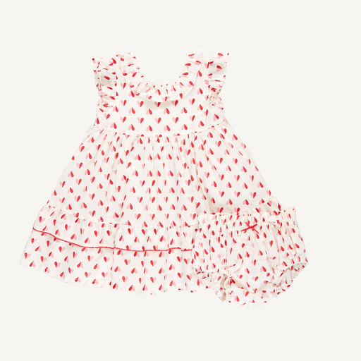 PINK CHICKEN Baby Girls Judith Dress Set in Paper Hearts