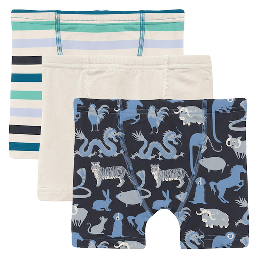 KICKEE PANTS Print Boxer Brief Set of 3