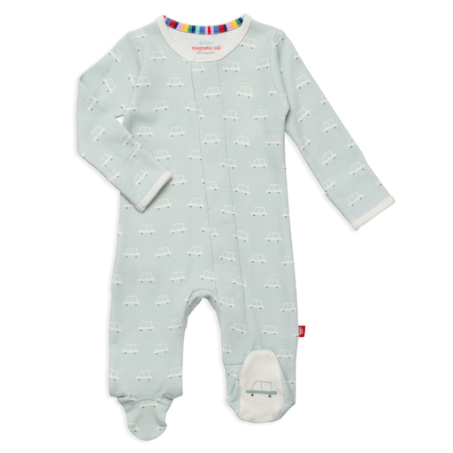MAGNETIC ME Beep Beep Time for Sleep Organic Cotton Magnetic Parent Favorite Footie