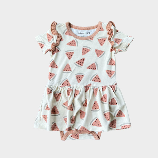 BABYSPROUTS Girl's Bodysuit Dress in Watermelon