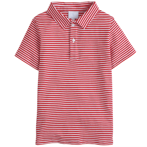BISBY BY LITTLE ENGLISH Short Sleeve Stripe Polo