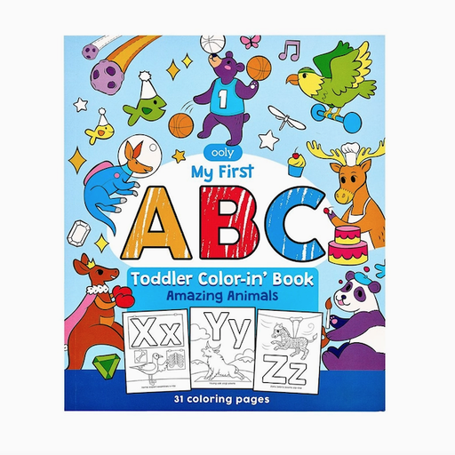 OOLY Abc: Amazing Animals Toddler Color-In' Book
