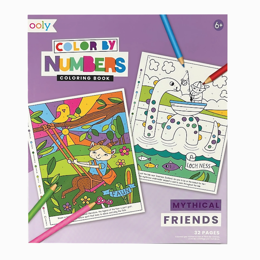 OOLY Color By Numbers Coloring Book - Mythical Friends