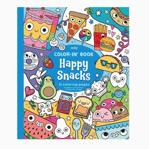 OOLY Happy Snacks Color-in Book