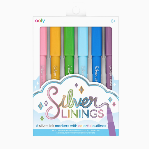 Only Silver Linings Outline Markers - Set of 6