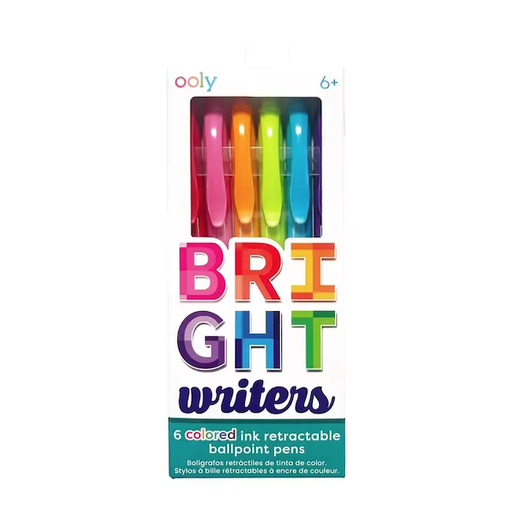 OOLY Bright Writers Colored Ballpoint Pens - Set of 6