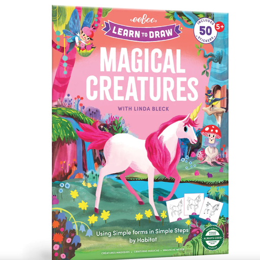 EEBOO Learn to Draw Magical Creatures with Stickers