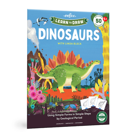 EEBOO Learn to Draw Dinosaurs with Stickers