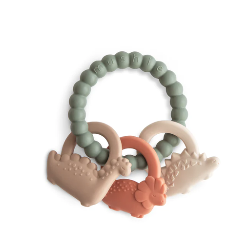 Mushie Dino Teething Ring