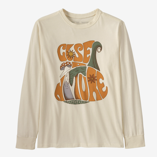 Patagonia Kids' Long-Sleeved Regenerative Organic Certified® Cotton Graphic T-Shirt Closer to Nature