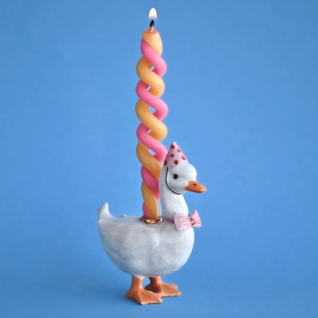 Camp Hollow Pink Goose Cake Topper