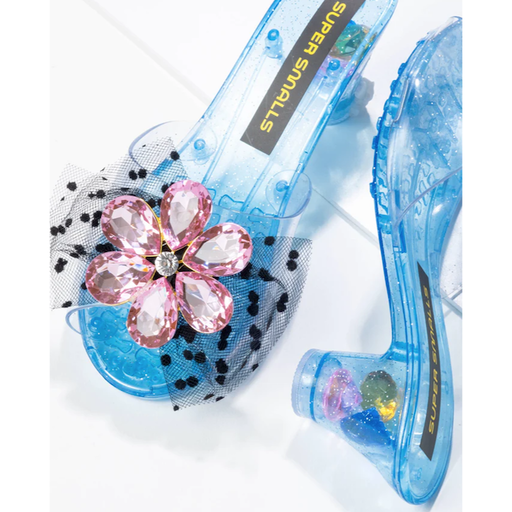 Super Smalls Opening Night Play Shoes - Blue shoes,PInk Flower