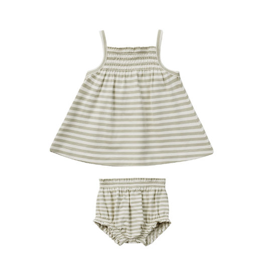 QUINCY MAE Smocked Tank and Bloomer Set in Stripes