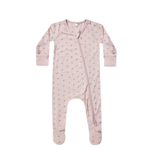 QUINCY MAE Bamboo Zip Footie in Twinkle