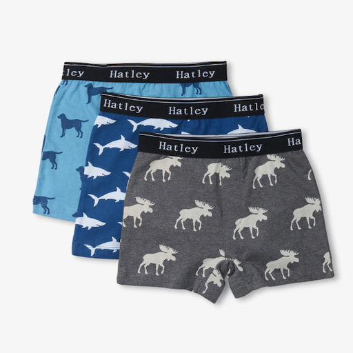 HATLEY Silhouette Animals Boys Boxer Brief 3 Pack Size 6-7Y