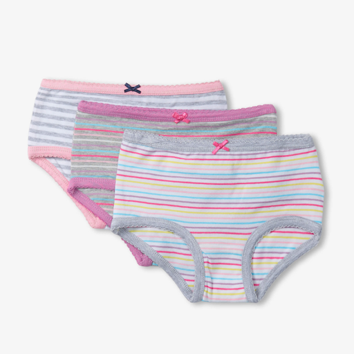 HATLEY Vibrant Stripes Girls Hipster Underwear 3 Pack