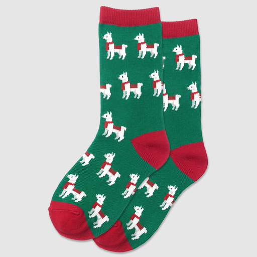 HOTSOX Holiday Llama Crew Socks