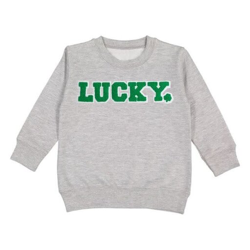 SWEET WINK Lucky Boy Patch St. Patrick's Day Sweatshirt