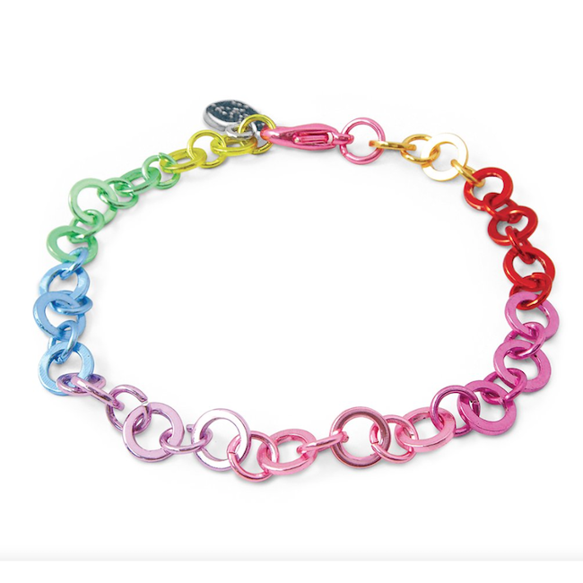 Charm It! Rainbow Chain Charm Bracelet