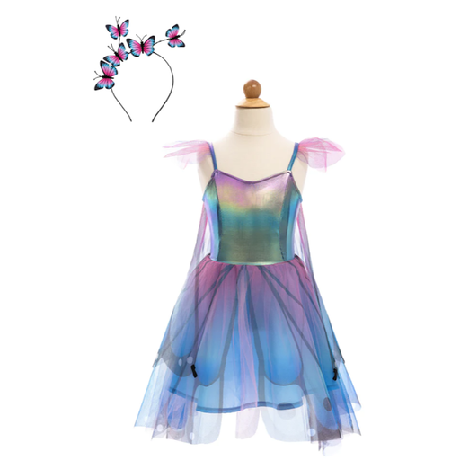 GREAT PRETENDERS Blue Butterfly Twirl Dress with Wings & Headband
