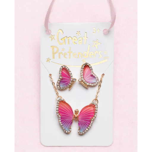 GREAT PRETENDERS Boutique Butterfly Necklace & Studded Earring Set