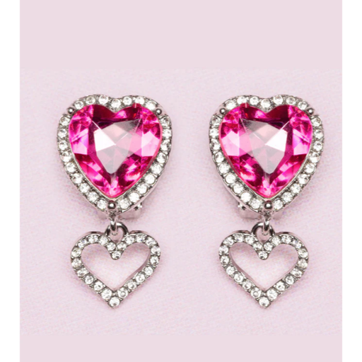 GREAT PRETENDERS Boutique Heart Jewel Clip On Earrings