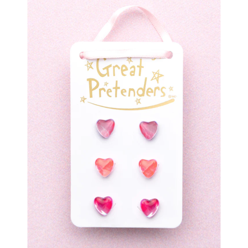 GREAT PRETENDERS Boutique Holo Heart Studded Earrings