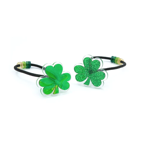 Lilies & Roses Lucky Shamrocks Hair Ties