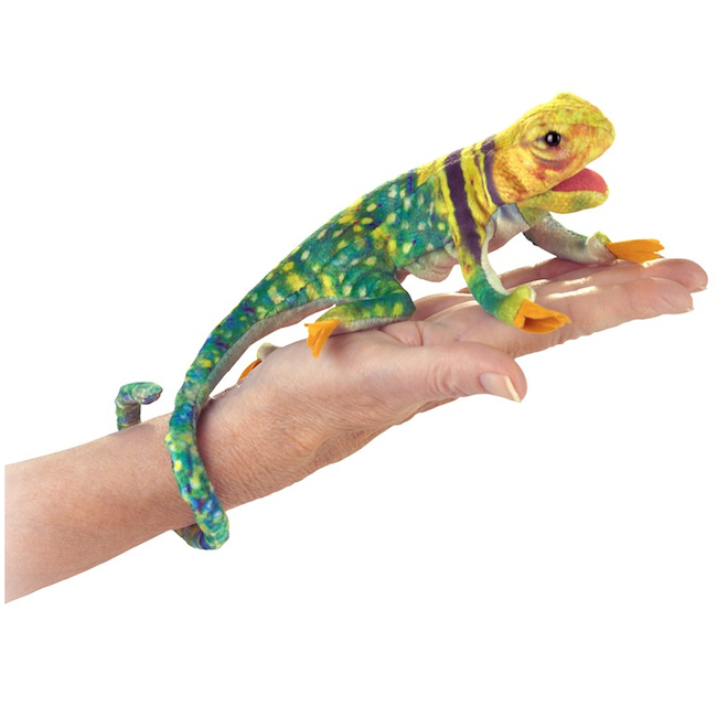Mini Collared Lizard Finger Puppet