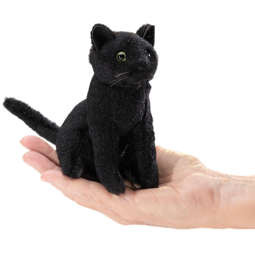 FOLKMANIS Mini Black Cat Finger Puppet