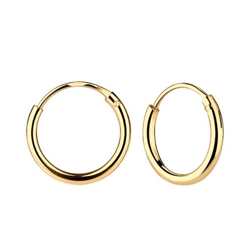 CHERISHED MOMENTS, LLC 14K Gold-Plated Endless Hoop Earring 10mm