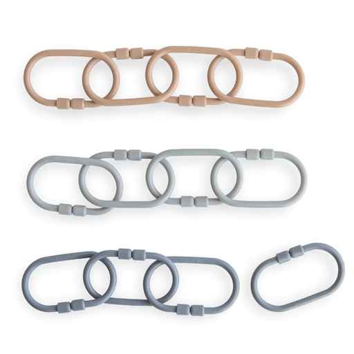 MUSHIE Chain Link Rings - Natural/Stone/Tradewinds