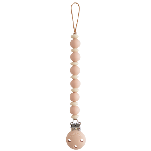 Mushie Silicone Pacifier Clip | Luna (Blush)