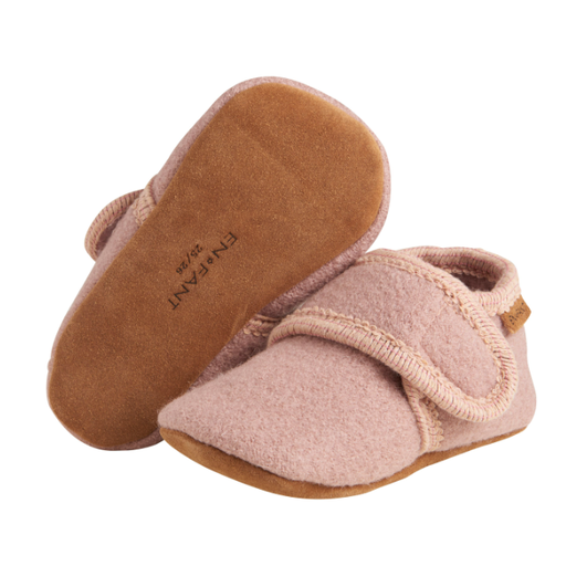 EN FANT Baby Wool Slippers in Bark