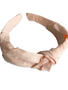 Eva's House Swiss Dot Cotton Knotted Headband - Peach