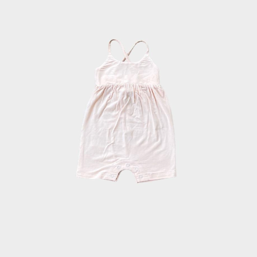 BABYSPROUTS Tie-Back Romper in Baby Pink
